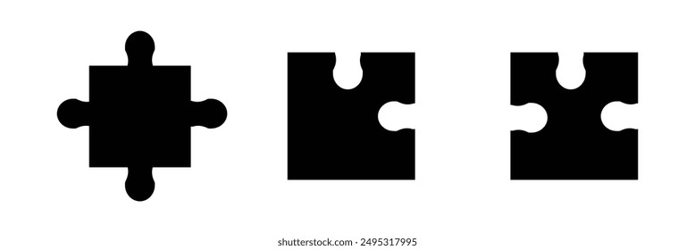 Puzzle icon. Simple illustration of puzzle vector icon for web design on isolated background .Vector illustration.