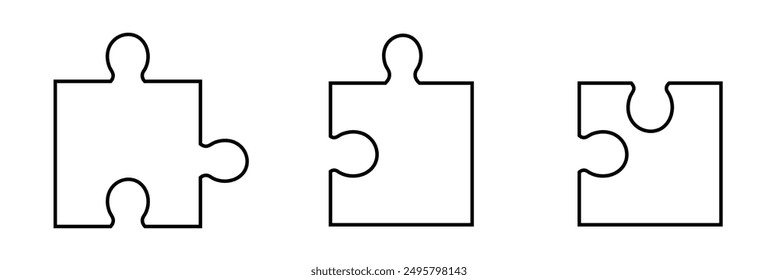 Puzzle icon. Simple illustration of puzzle vector icon for web design on isolated background .Vector illustration.