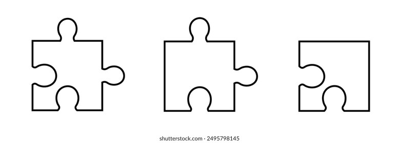 Puzzle icon. Simple illustration of puzzle vector icon for web design on isolated background .Vector illustration.