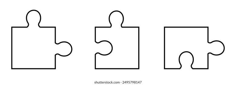 Puzzle icon. Simple illustration of puzzle vector icon for web design on isolated background .Vector illustration.