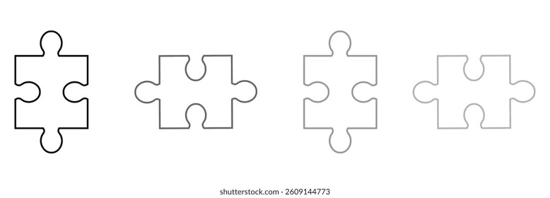 Puzzle icon. Simple illustration of puzzle vector icon for web design on isolated background .Vector illustration. EPS 10 .