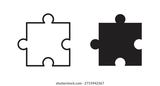 Puzzle icon in simple modern vector format. EPS icon pack