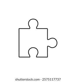 puzzle icon Simple outline illustration