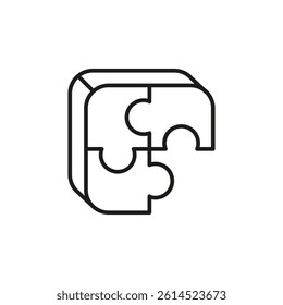 Puzzle icon. Simple puzzle icon for social media, app, and web design. Vector illustration