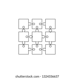 Puzzle icon. Simple thin line, outline vector of charts and diagrams icons for UI and UX, website or mobile application