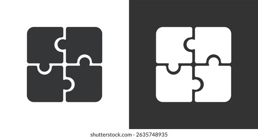 Puzzle icon. Solid glyph series icon