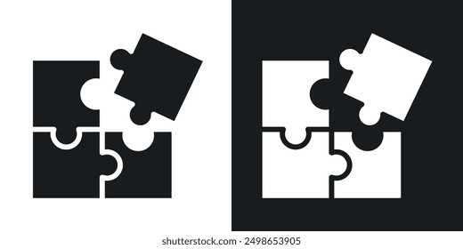 Puzzle icon in solid style