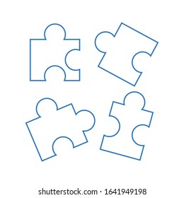 Puzzle icon / solution, strategy vector
