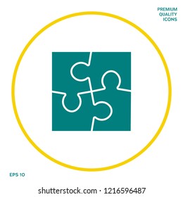 Puzzle icon symbol. Graphic elements for your design