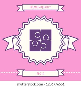 Puzzle icon symbol. Graphic elements for your design