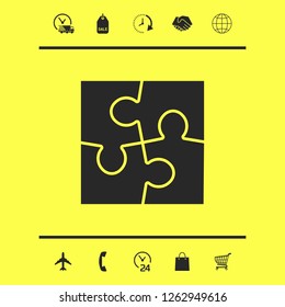 Puzzle icon symbol. Graphic elements for your design