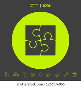 Puzzle icon symbol. Graphic elements for your design