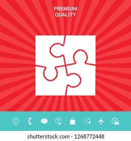Puzzle icon symbol. Graphic elements for your design