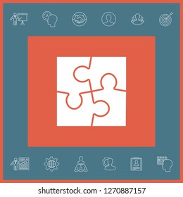 Puzzle icon symbol. Graphic elements for your design