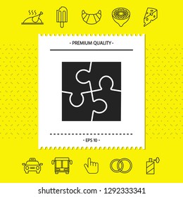 Puzzle icon symbol. Graphic elements for your design