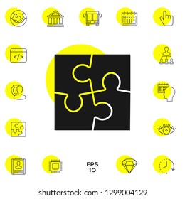 Puzzle icon symbol. Graphic elements for your design