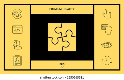 Puzzle icon symbol. Graphic elements for your design