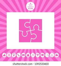 Puzzle icon symbol. Graphic elements for your design