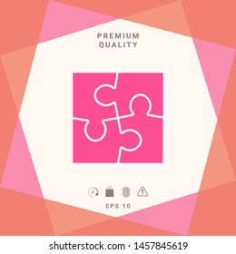 Puzzle icon symbol. Graphic elements for your design