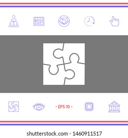 Puzzle icon symbol. Graphic elements for your design