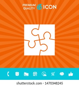 Puzzle icon symbol. Graphic elements for your design