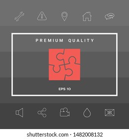 Puzzle icon symbol. Graphic elements for your design