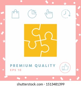 Puzzle icon symbol. Graphic elements for your design