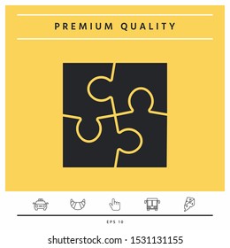 Puzzle icon symbol. Graphic elements for your design