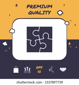 Puzzle icon symbol. Graphic elements for your design