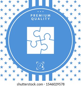 Puzzle icon symbol. Graphic elements for your design