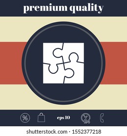 Puzzle icon symbol. Graphic elements for your design