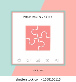 Puzzle icon symbol. Graphic elements for your design