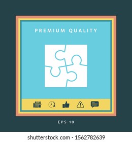 Puzzle icon symbol. Graphic elements for your design