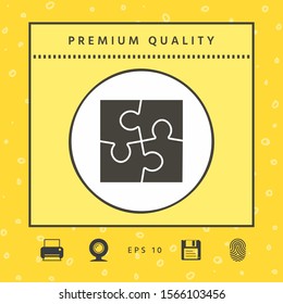 Puzzle icon symbol. Graphic elements for your design