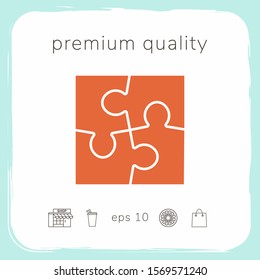 Puzzle icon symbol. Graphic elements for your design