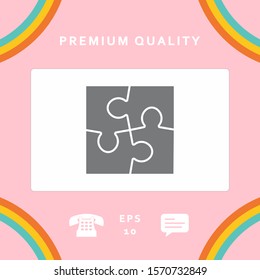 Puzzle icon symbol. Graphic elements for your design