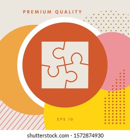 Puzzle icon symbol. Graphic elements for your design