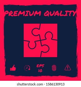 Puzzle icon symbol. Graphic elements for your design