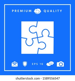 Puzzle icon symbol. Graphic elements for your design