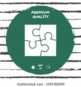 Puzzle icon symbol. Graphic elements for your design
