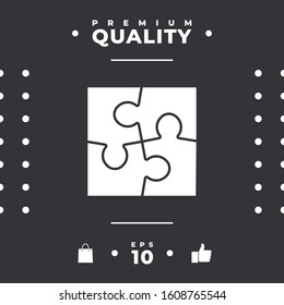 Puzzle icon symbol. Graphic elements for your design