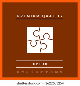 Puzzle icon symbol. Graphic elements for your design