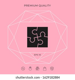 Puzzle icon symbol. Graphic elements for your design