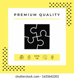 Puzzle icon symbol. Graphic elements for your design