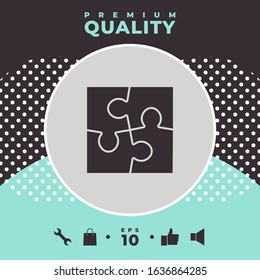 Puzzle icon symbol. Graphic elements for your design
