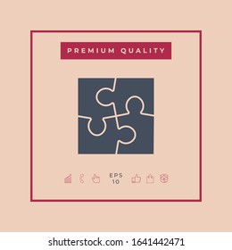 Puzzle icon symbol. Graphic elements for your design