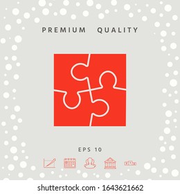 Puzzle icon symbol. Graphic elements for your design