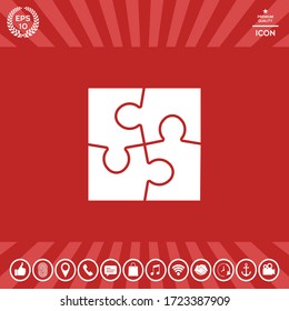 Puzzle icon symbol. Graphic elements for your design