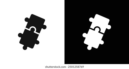 Icono de rompecabezas Marca de símbolo en estilo relleno