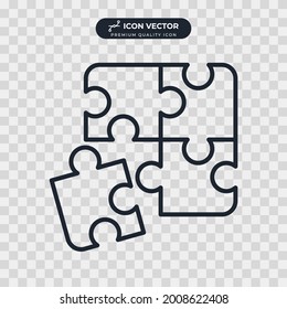 puzzle icon symbol template for graphic and web design collection logo vector illustration